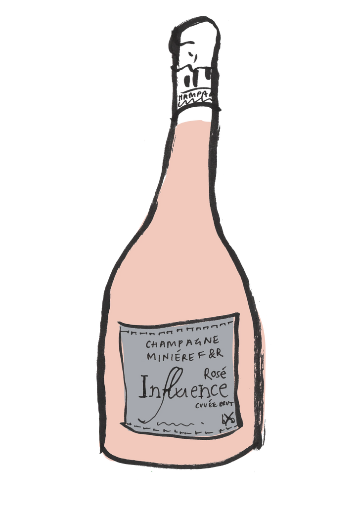Influence Rose, NV Miniere Bottle illustration