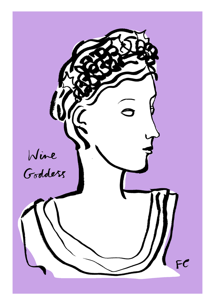 Wine Goddess Postcard